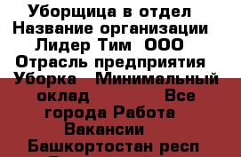 Уборщица в отдел › Название организации ­ Лидер Тим, ООО › Отрасль предприятия ­ Уборка › Минимальный оклад ­ 28 000 - Все города Работа » Вакансии   . Башкортостан респ.,Баймакский р-н